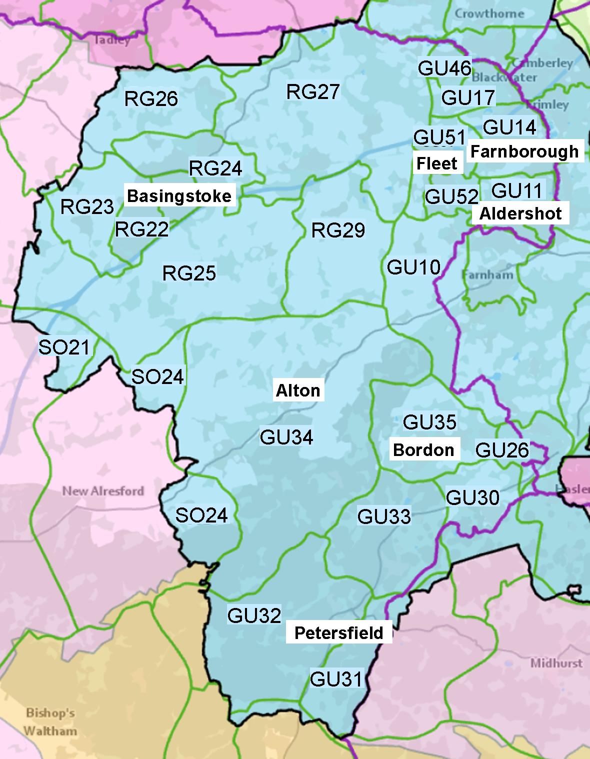 Hampshire SEW Map